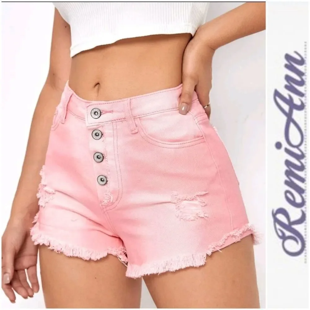 Ripped Denim Shorts